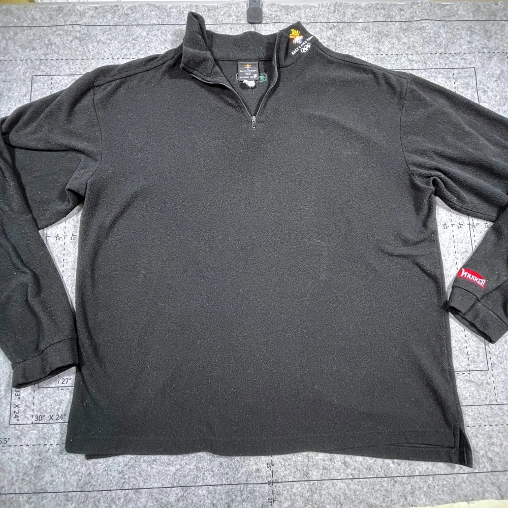 Vintage 2002 Salt‎ Lake City Olympics Zip Up Turtleneck Jacket Mens XXL Black